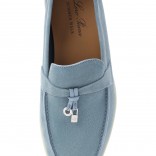 Замшевые лоферы Summer Charms Walk серо-голубые