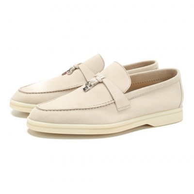 Замшевые лоферы Summer Charms Walk молочные