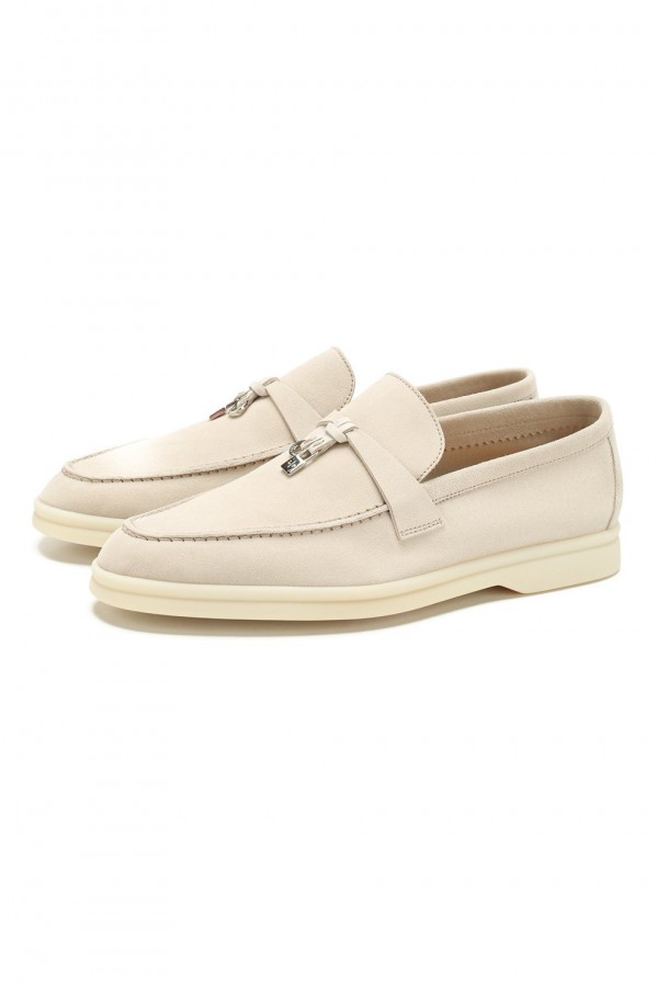 Замшевые лоферы Summer Charms Walk молочные
