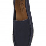 Замшевые лоферы Summer Walk серо-синие