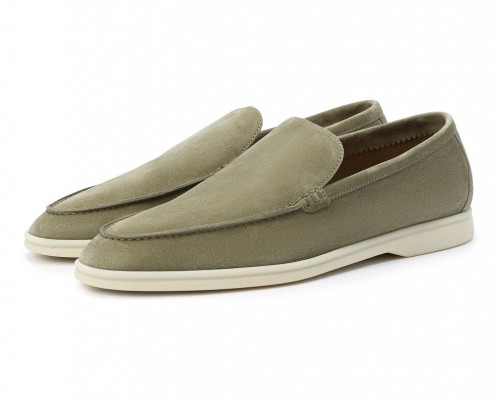 Замшевые лоферы Summer Walk оливковые