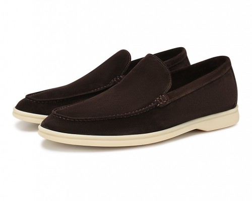 Замшевые лоферы Summer Walk темно-коричневые