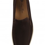 Замшевые лоферы Summer Walk темно-коричневые