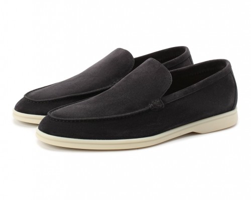 Замшевые лоферы Summer Walk темно-серые