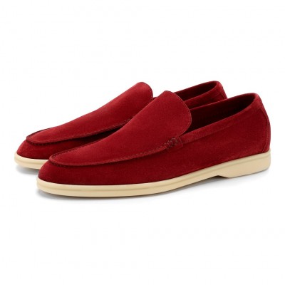 Замшевые лоферы Summer Walk красные