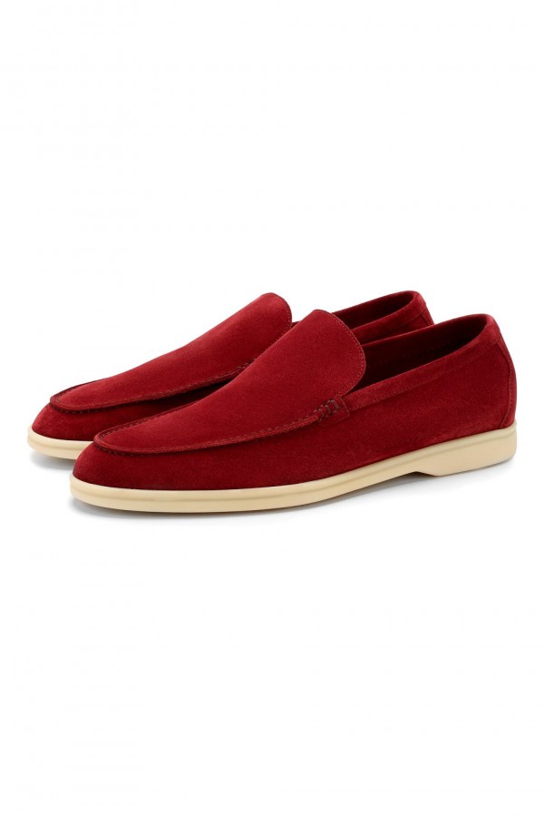 Замшевые лоферы Summer Walk красные