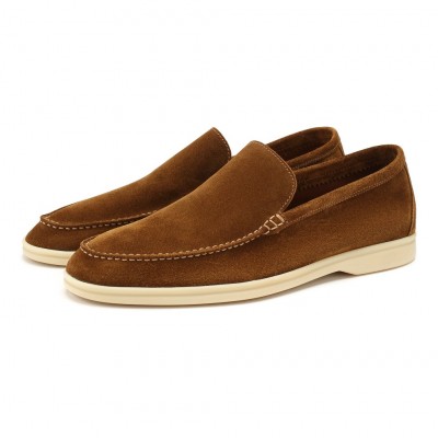 Замшевые лоферы Summer Walk коричневые